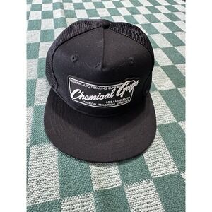 Chemical Guys Car Culture Black Trucker Hat Rubberized Patch Logo SnapBack